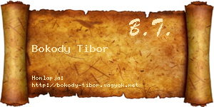 Bokody Tibor névjegykártya